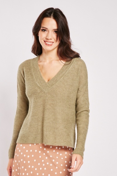 V-Neck Knit Pullover