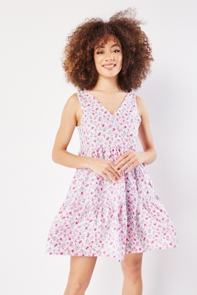 Ditsy Floral Sleeveless Mini Dress