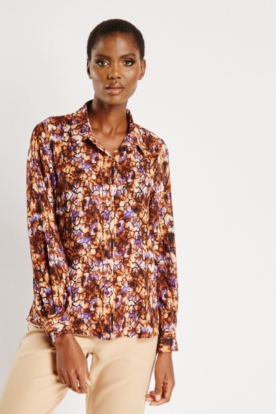 Buttoned Printed Shirt