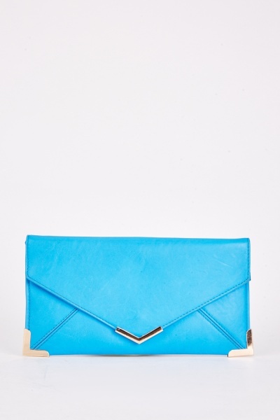 Faux Leather Envelope Clutch Bag