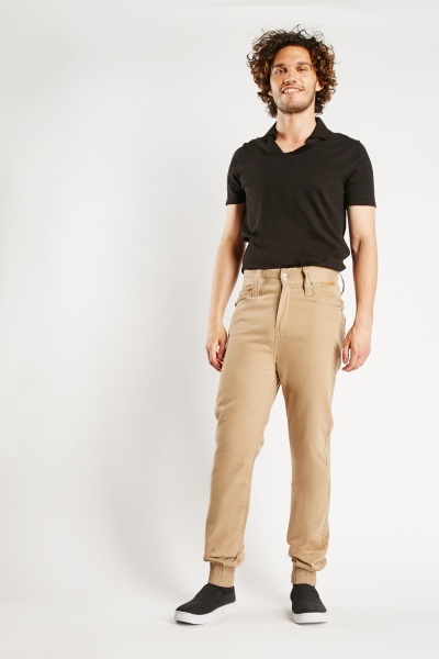 Criminal Damage Ribbed Ankle Cuff Trousers
