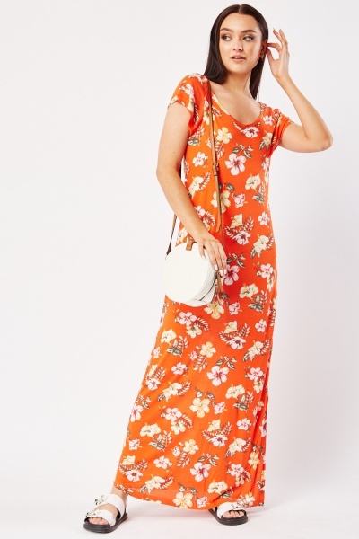 All Over Floral Print Maxi Dress