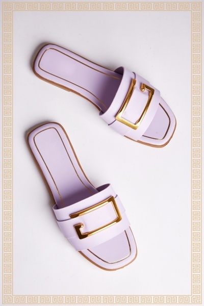 Metal Detail Slide Sandals