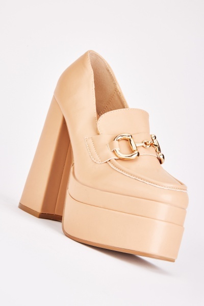 Bow Wedge Penny Loafers