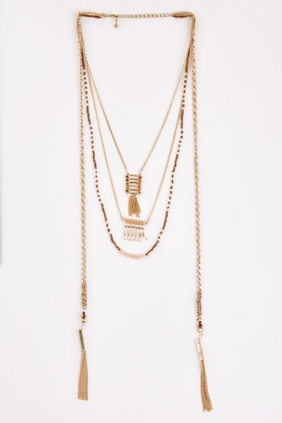 Tassel Chain Layered Necklace