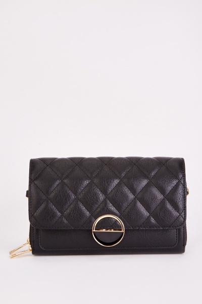 Quilted Flap Clutch Bag