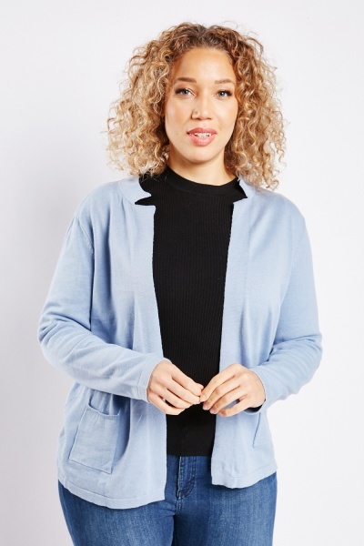 Thin Knit Cotton Open Front Cardigan