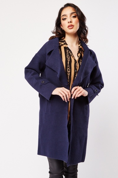 Lapel Collared Single Breasted Coat