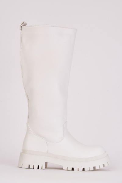 Chunky Sole Knee High Boots