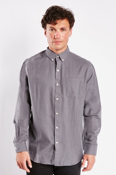 Textured Single Pocket Mens Shirt
