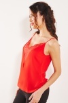 Lace Insert Chiffon Cami Top - 4 Colours - Just $3