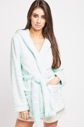 teddy fleece dressing gown