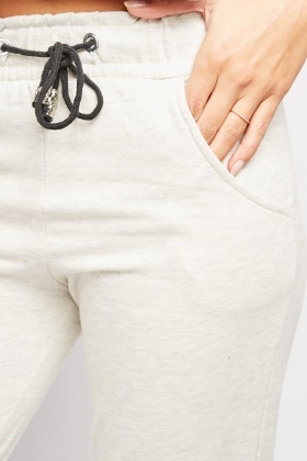 ribbed jogging bottoms