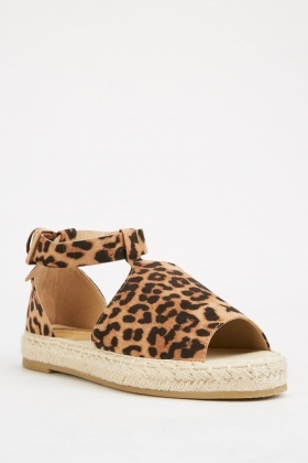 Leopard Print Espadrille Sandals - Just $6