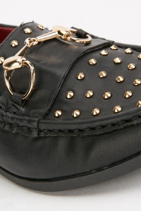 studded slip on loafers