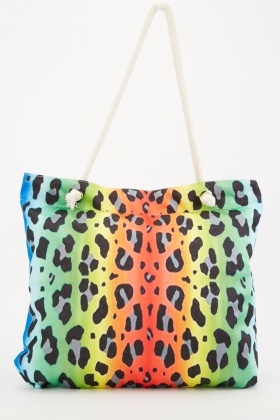 animal print beach bag