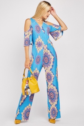 retro print jumpsuit