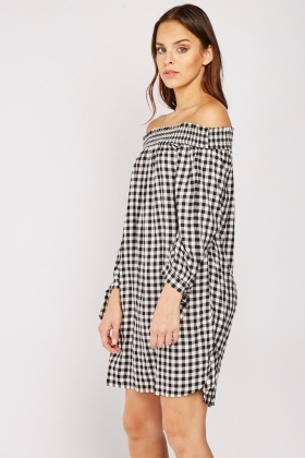 gingham tunic dress