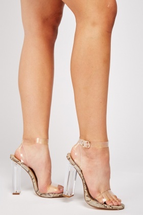 transparent block heels