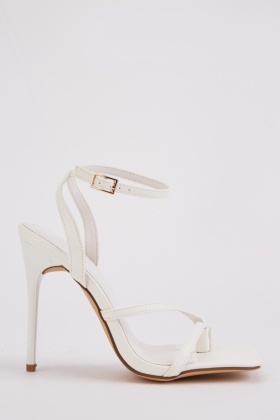 ivory barely there heels