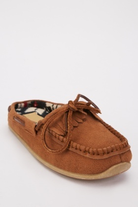 slip on moccasin slippers