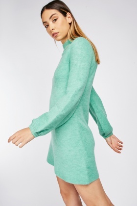 bright green jumper dress