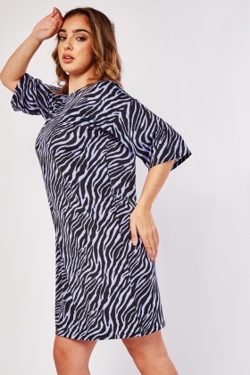 zebra t shirt dress