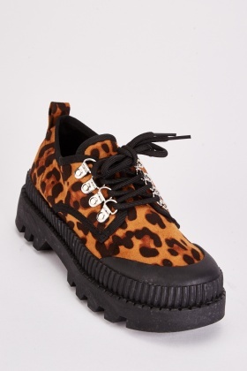 Массивные туфли с леопардовым принтом 722243-443930