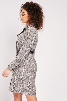 Snake print clearance dress grey