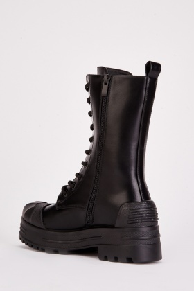 Chunky sole best sale biker boots