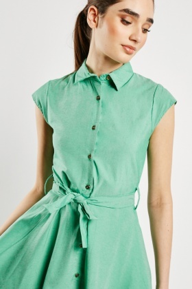 Short sleeve cotton midi clearance dress