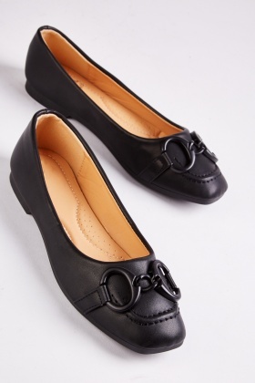 Stitched Square Toe Ballet Flats - 8 Colours - Just $7