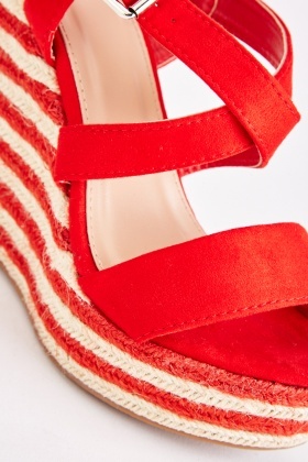 Striped wedges sale