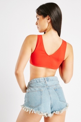 Red Ribbed Bralette - Just $7