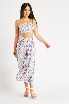 Maxi skirt clearance and bandeau top