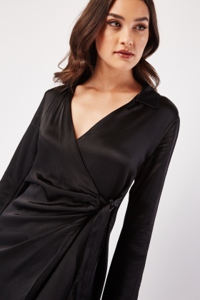 silky dress black