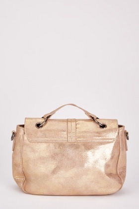 Shimmery Single Handle Bag Gold Just 7