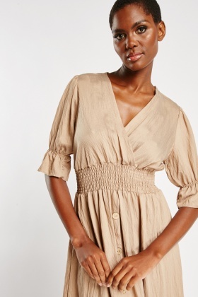 Maxi wrap dress hotsell with short sleeves