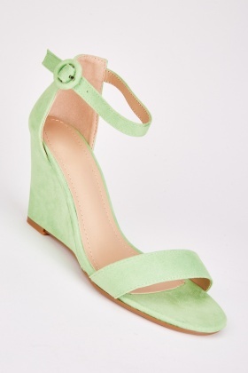 Mint green deals wedge sandals