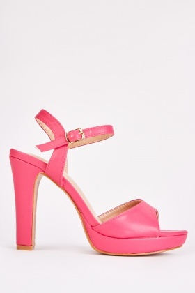 Fuchsia open toe online heels