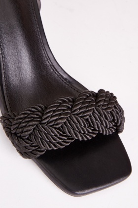 Black store rope heels