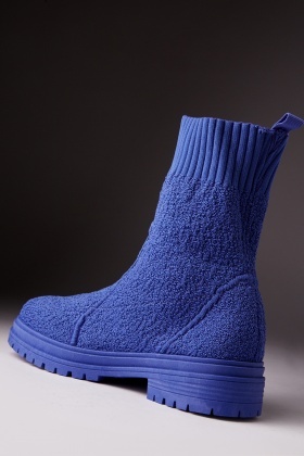 Royal blue sale sock booties