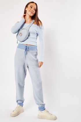 Baby blue hot sale joggers womens