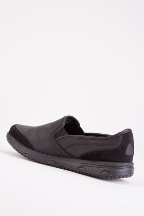 Slip resistant store shoes all black