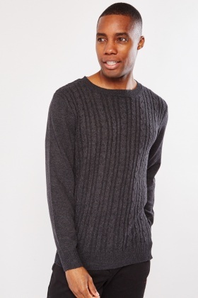 Cable Knit Panel Jumper