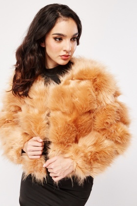 Faux fur hotsell orange jacket