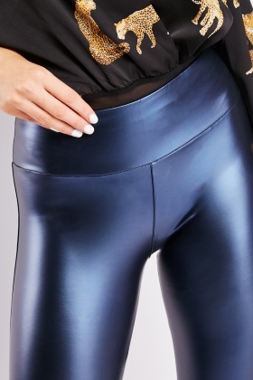 Stretchy Faux Leather Leggings - 5 Colours - Just $7
