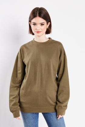 Dropped Shoulder Plain Sweater - 4 Colours - Just £5