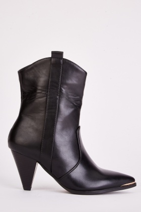 Cone heel cheap ankle boots uk