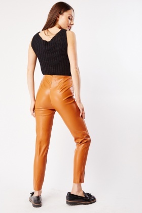 Light brown leather clearance pants